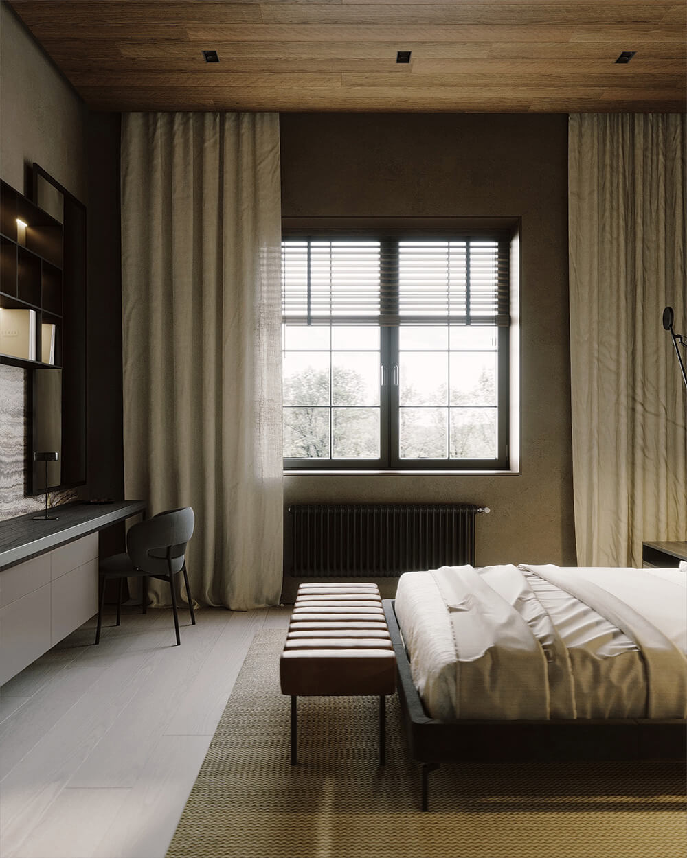 Spokojna sypialnia 2026 Design master sypialni 2026 w spokojnych barwach sprzyja relaksacji i snu.