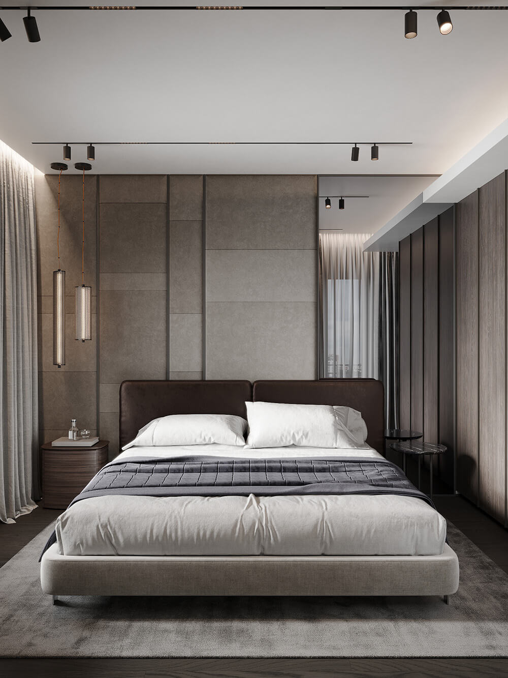 Prywatna strefa komfortu Funkcjonalna master sypialnia 2026 z garderobą i prywatną łazienką.