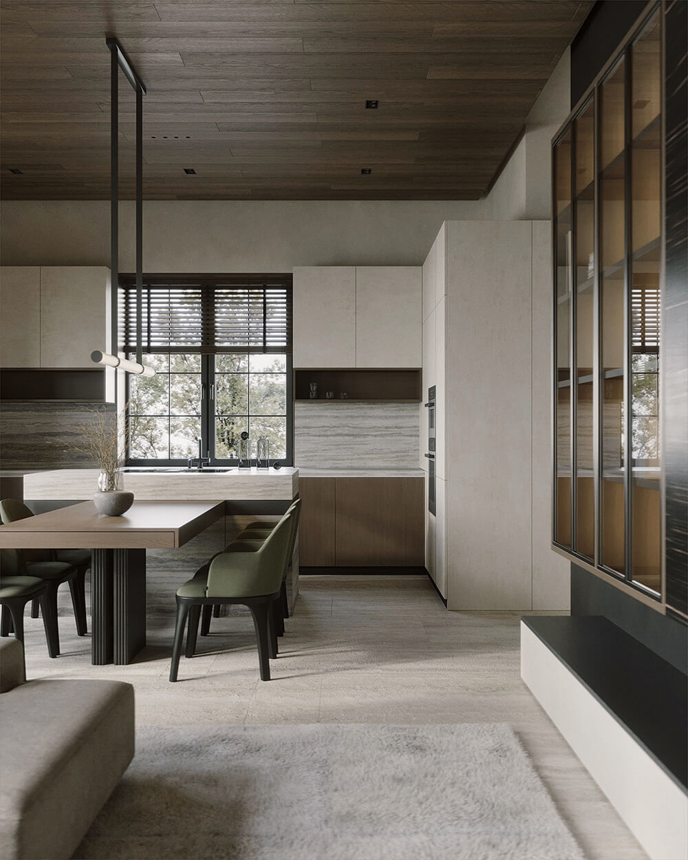 Drewniany sufit w stylu loft 2026: naturalne piękno i ciepło w nowoczesnym wnętrzu.