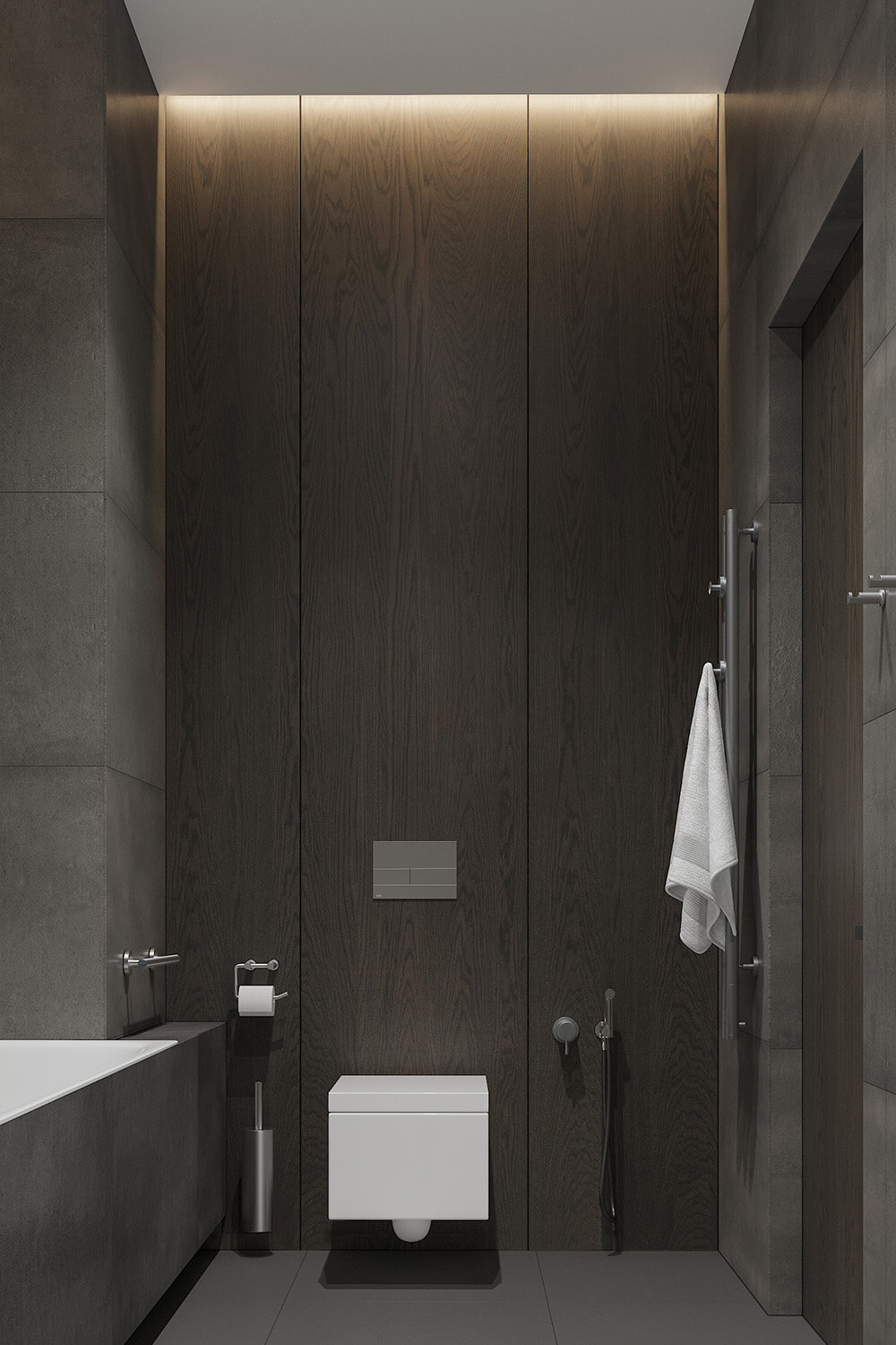 Meble z drewna: Funkcjonalność Praktyczne meble z drewna odpornego na wilgoć w łazience. Stylowe przechowywanie.