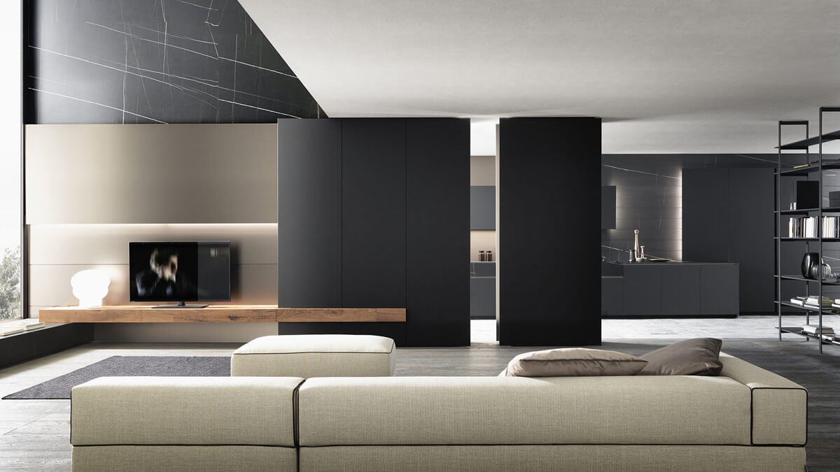 Salon z Kominkiem Nowoczesny salon z kominkiem, który dodaje ciepła i przytulności wnętrzu.