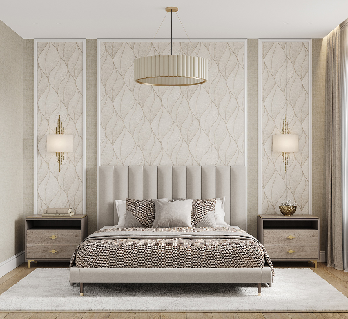 Kuchnia w odcieniach kawy z białymi akcentami - świeżość i przestrzeń w jednym.