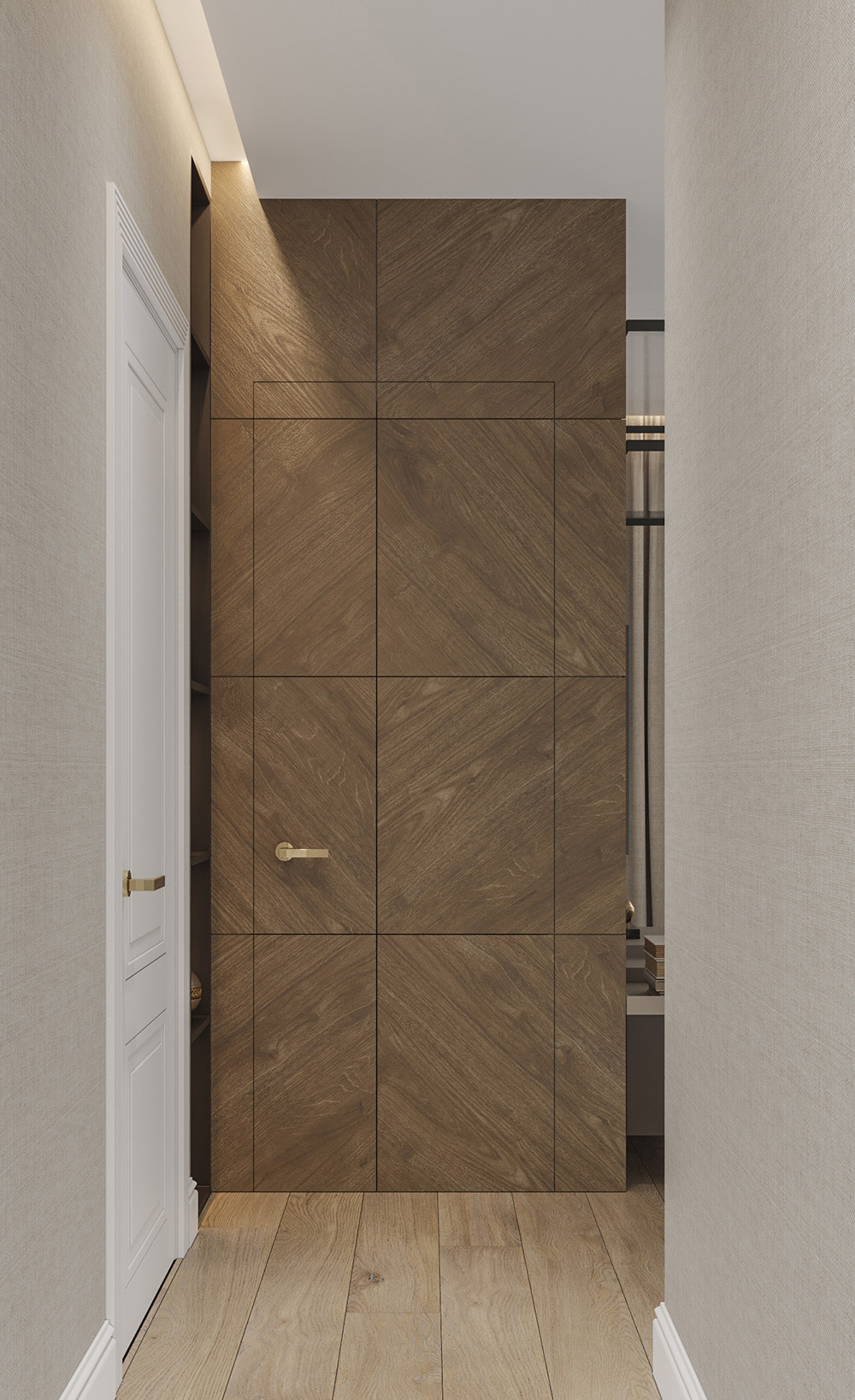 Salon w kolorze kawy: przytulne i ciepłe wnętrze z drewnianymi akcentami.