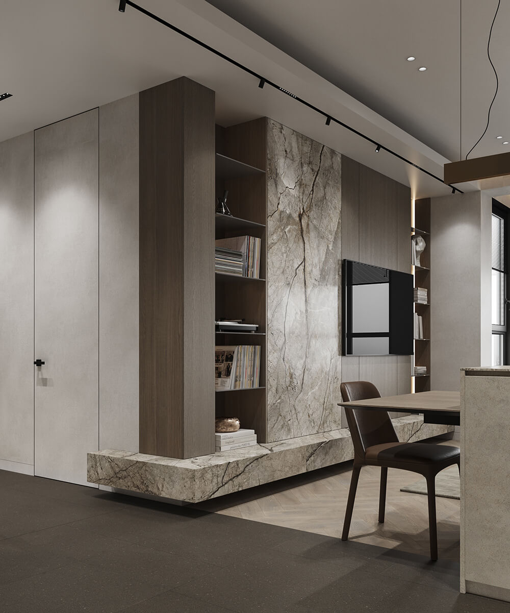 Połączenie stylów wnętrzarskich z wykorzystaniem pasków w dekoracjach.