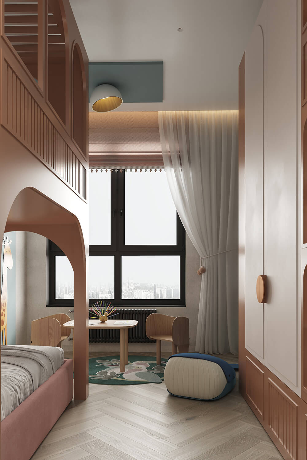 Półki, szuflady i kosze do łatwego przechowywania zabawek w pokoju dziecka