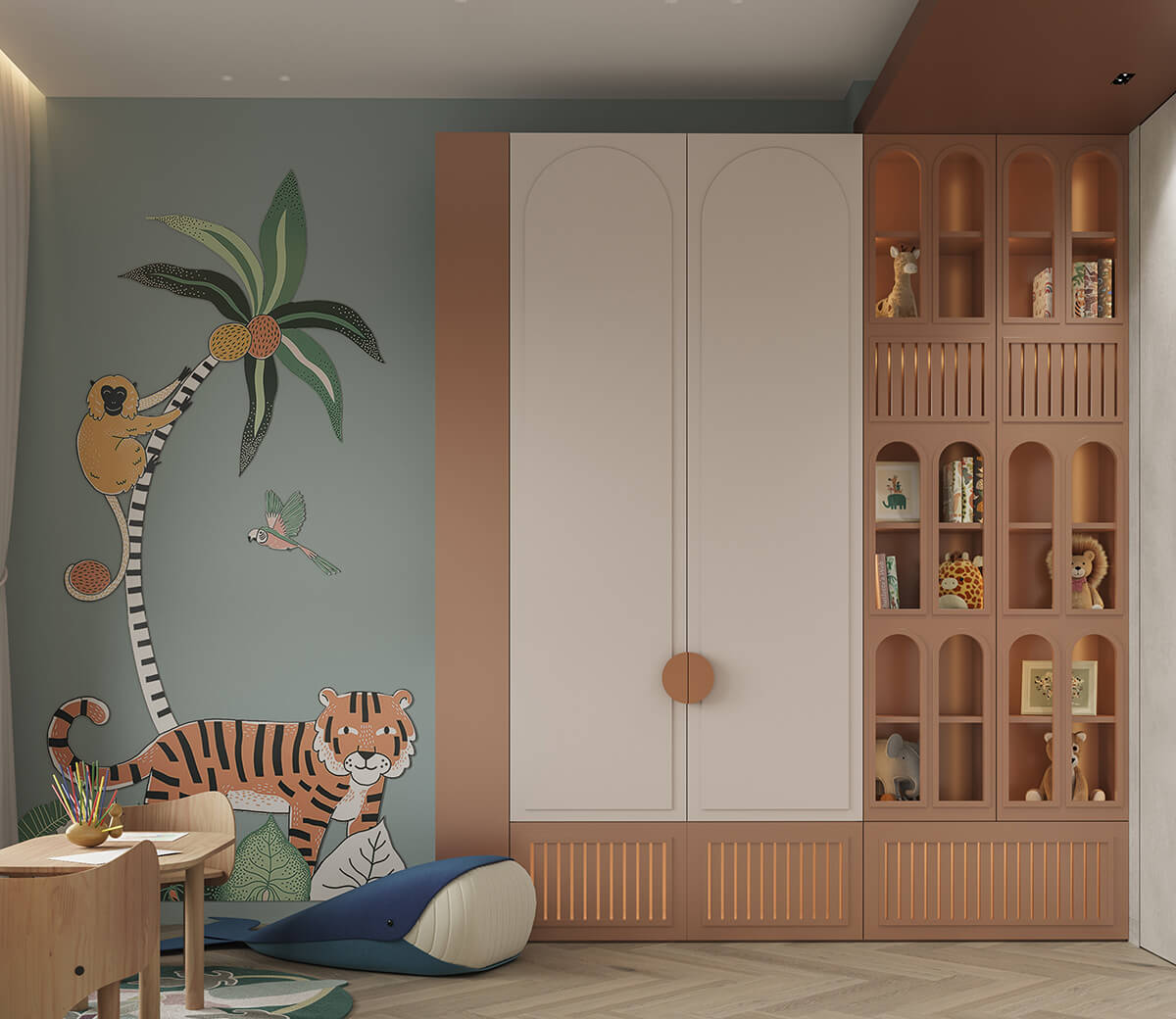 Praktyczne meble i organizacja przestrzeni do przechowywania zabawek w pokoju dziecka