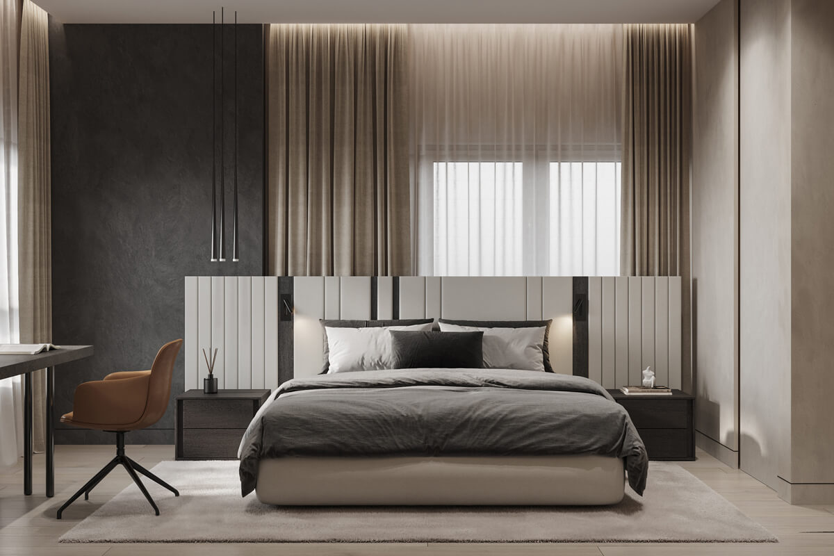 Komfortowe łóżko Przestronna sypialnia z dużym łóżkiem dwuosobowym zapewniającym komfortowy sen.