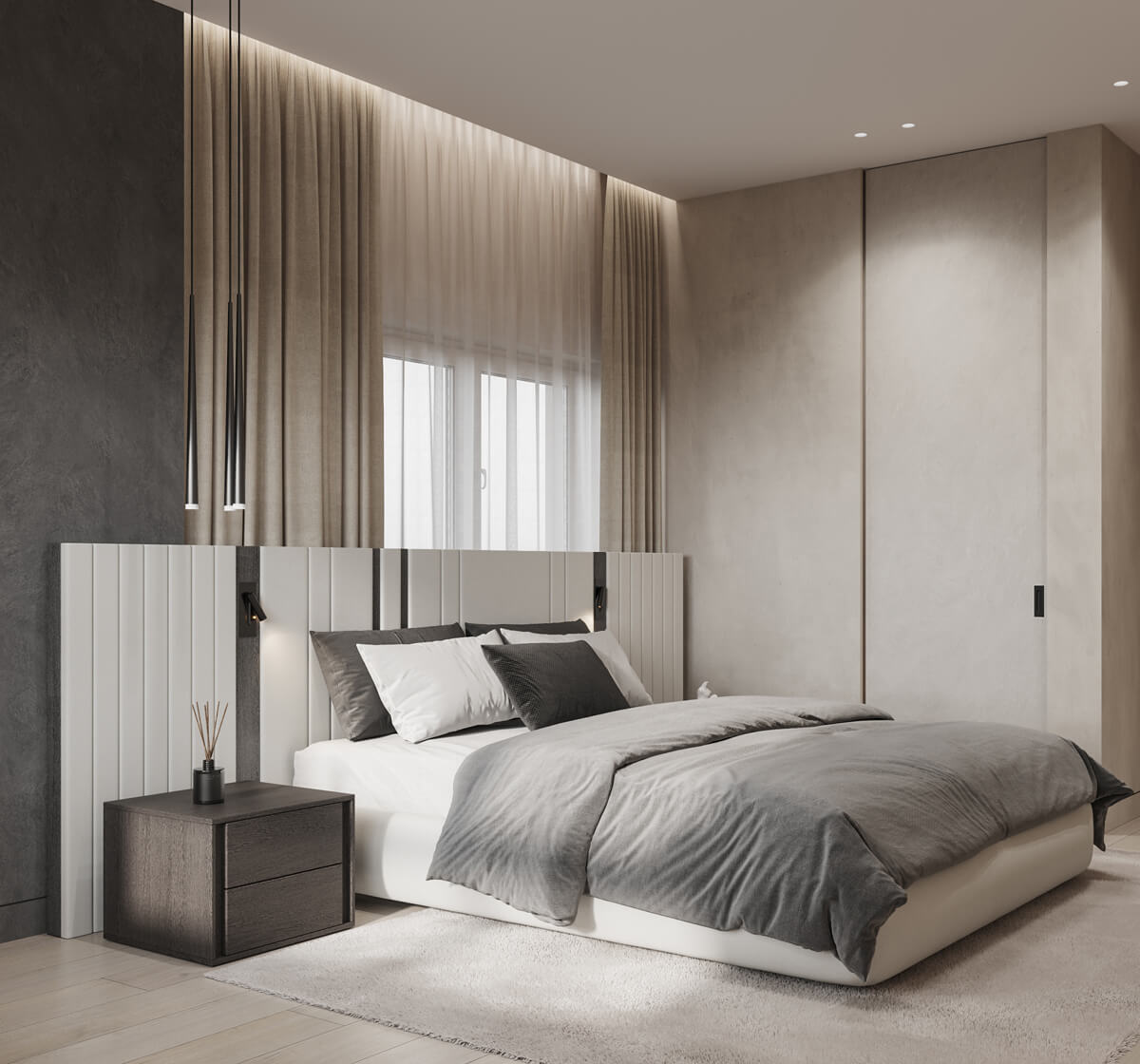 Długość łóżka Osoba leżąca na łóżku, demonstrująca odpowiednią długość dla komfortowego snu.