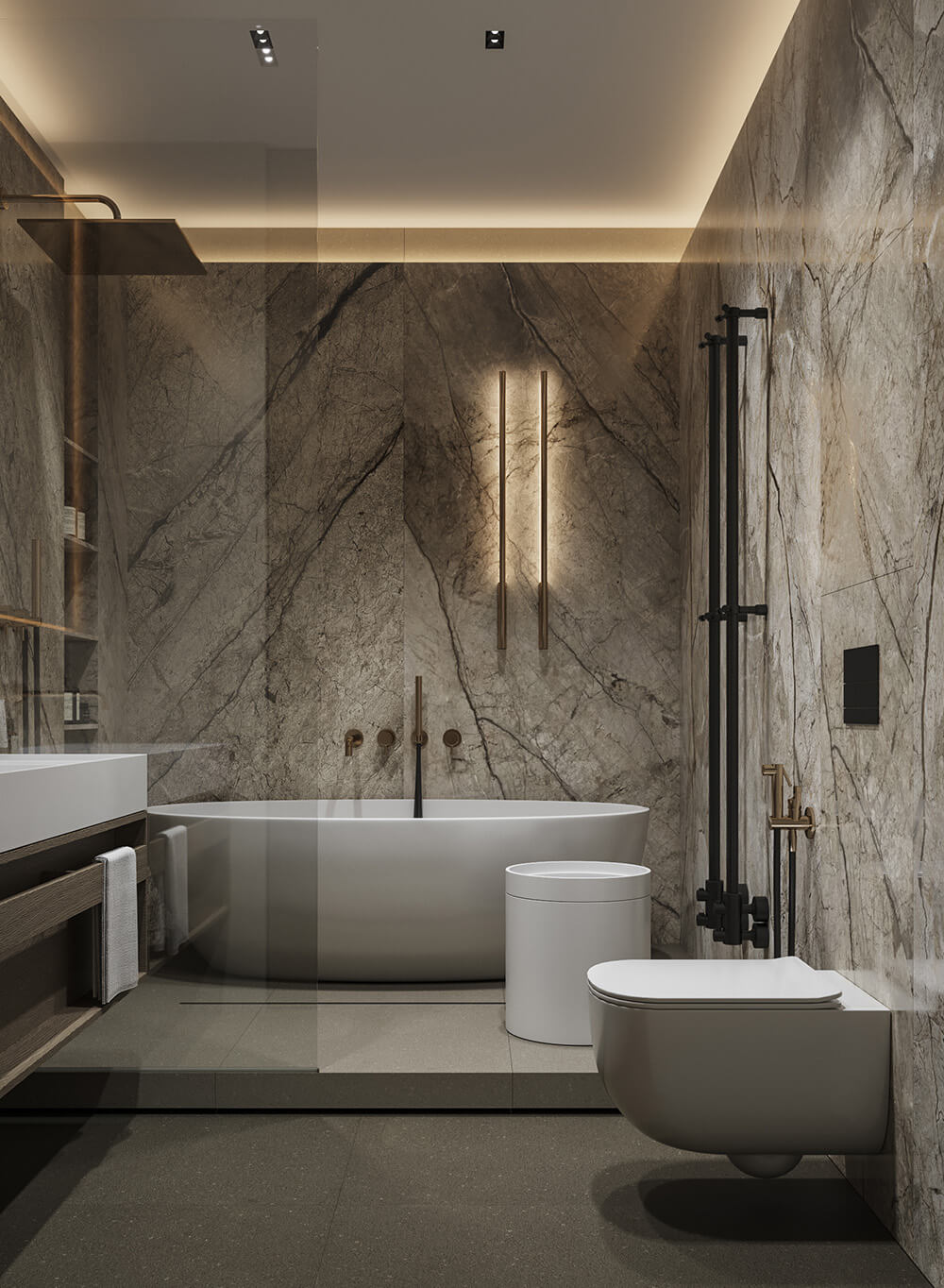 Natura w łazience Łazienka z dużym oknem i widokiem na naturę, idealna do maksymalnego relaksu.