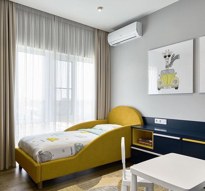 Modułowy system mebli do pokoju dziecięcego rosnącego razem z dzieckiem.