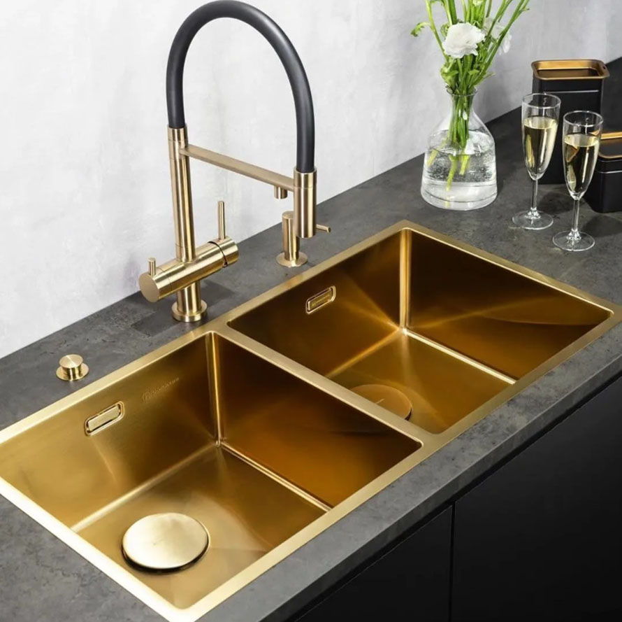 Design zlewozmywaka kuchennego: integracja z wnętrzem i tworzenie stylowej przestrzeni kuchennej.