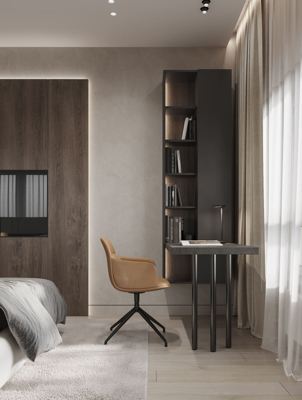 Loftowa Surowość Mężczyzny Męskie mieszkanie w stylu loft: surowa cegła i metalowe elementy dekoracyjne.