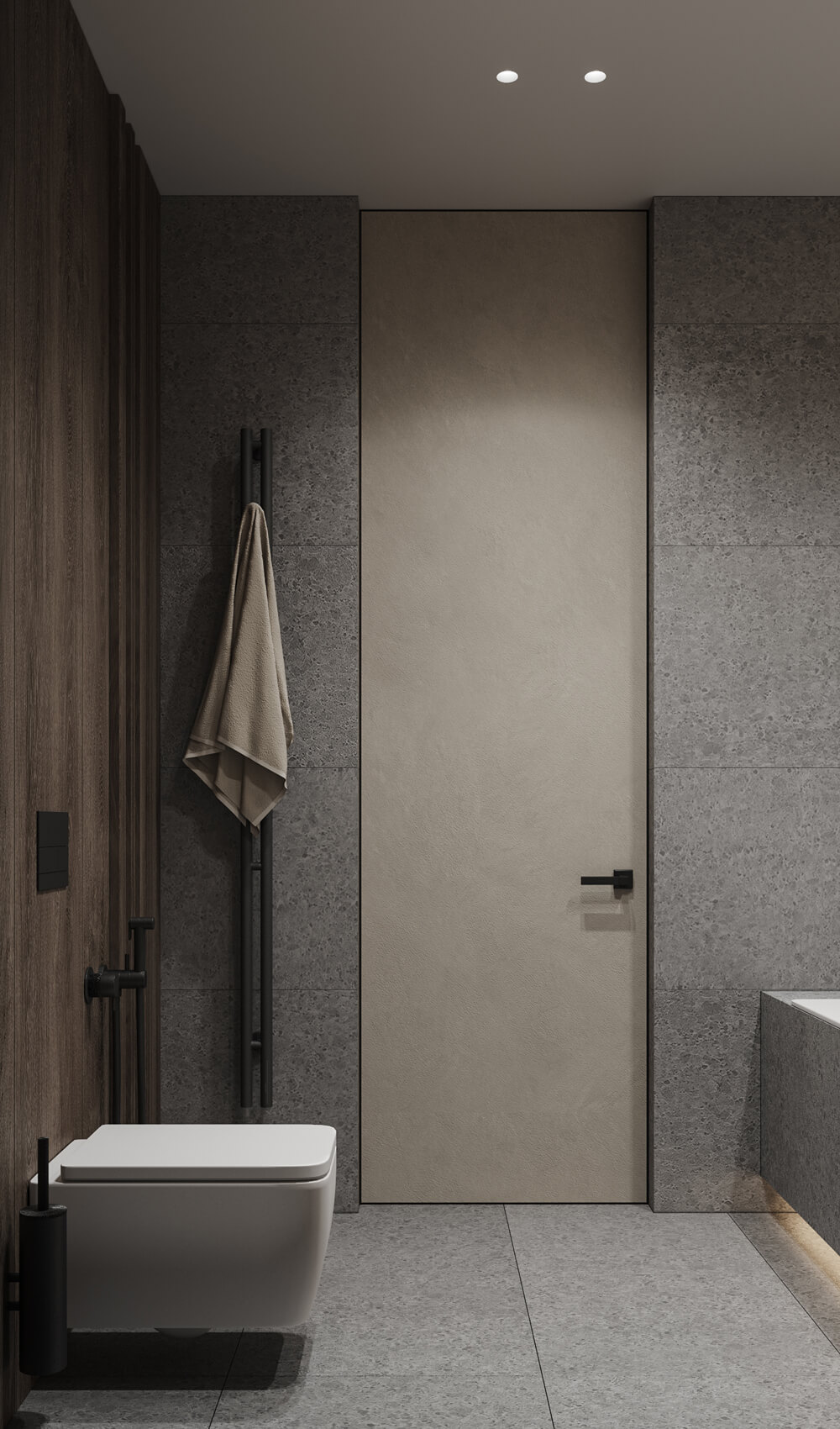 Minimalizm i Funkcjonalność Męskie wnętrze mieszkania: minimalizm i funkcjonalność przestrzeni w nowoczesnym stylu.