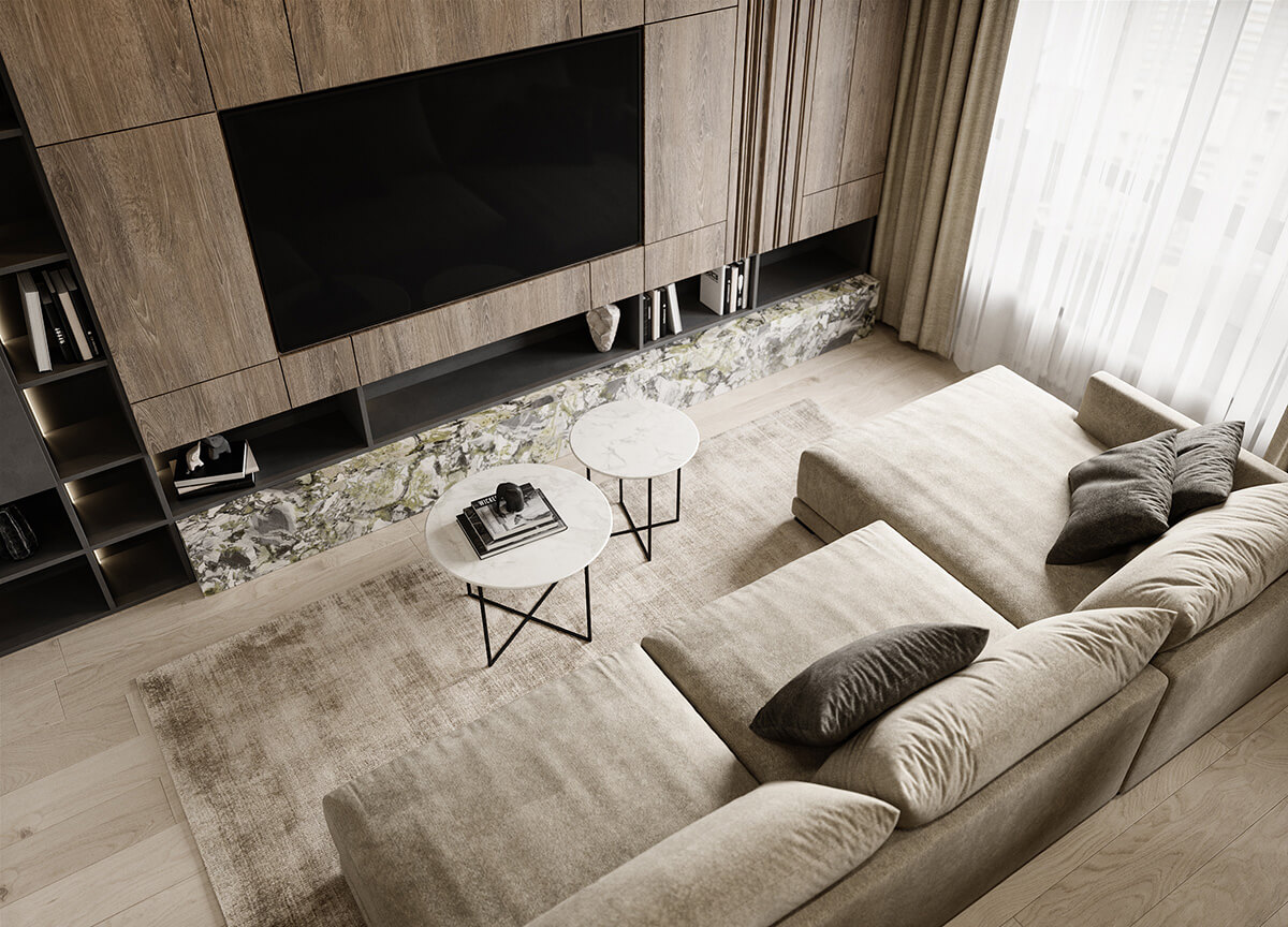 Teksturalna nisza Wykończenie niszy w ścianie z teksturą i miękkim oświetleniem w 2026 roku.