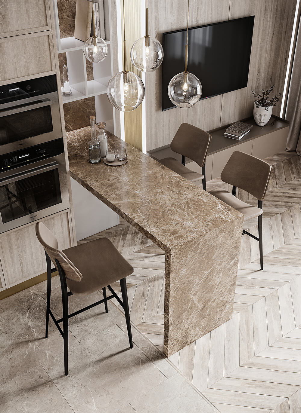 Nisza na sztukę Nisza w ścianie eksponująca dzieła sztuki i akcentująca minimalistyczny design wnętrza.