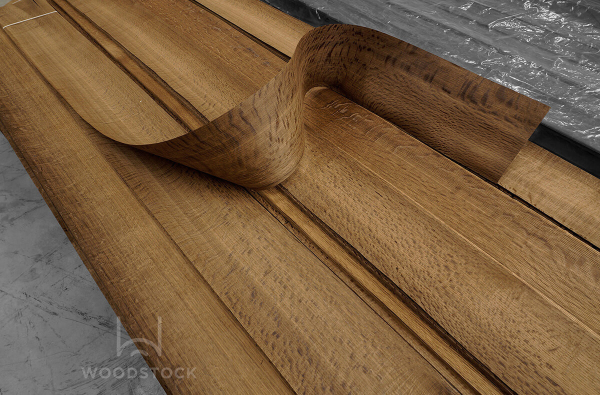 Szafa z dębu w kolorze dąb sonoma podkreślającym teksturę i głębię koloru.