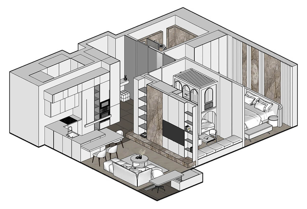 Adaptacja przestrzeni w nowym mieszkaniu, uwzględniająca potrzeby mieszkańców w 2026 roku.