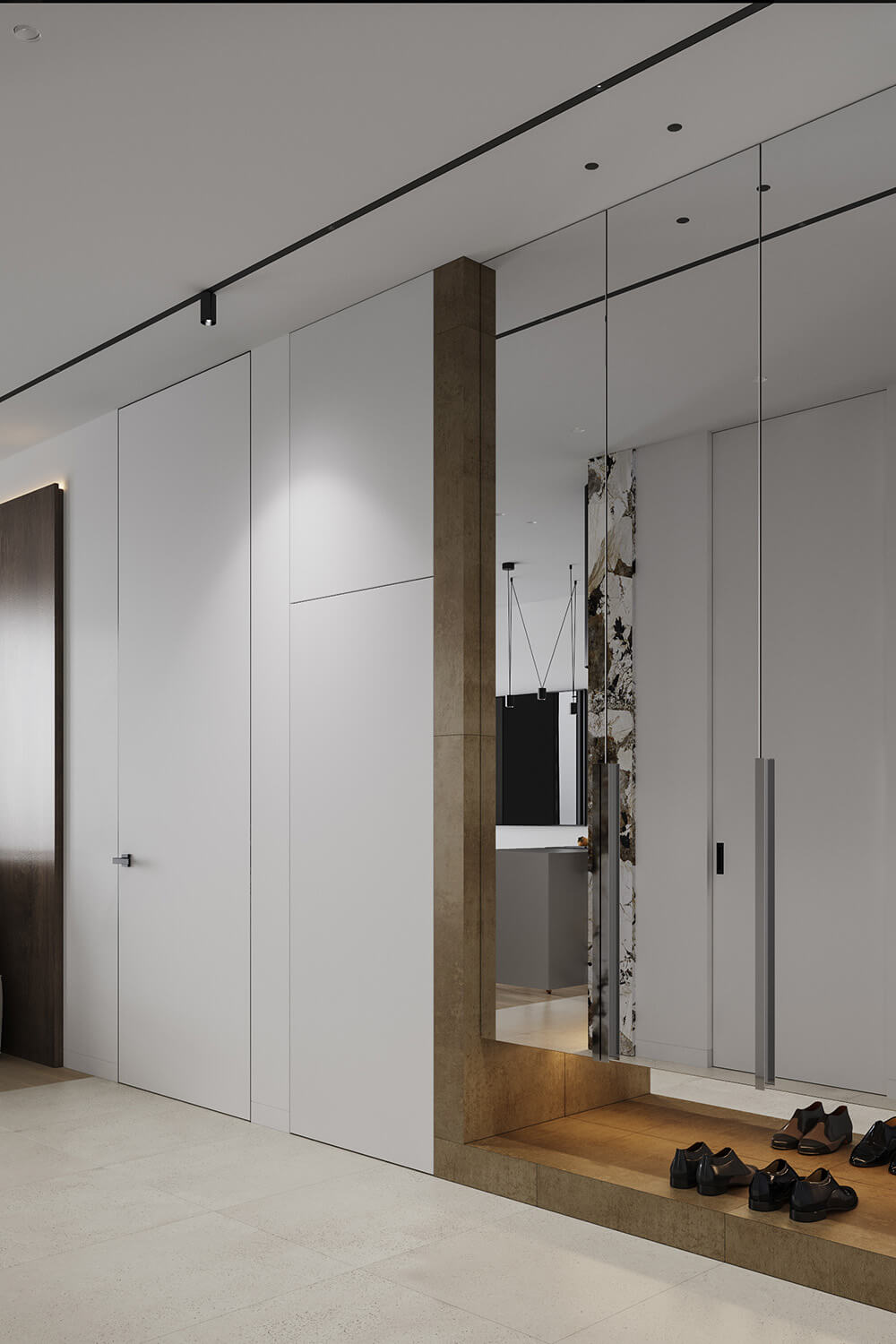 Półki wiszące Salon z podwieszanymi półkami na książki i dekoracje 2026. Oszczędność miejsca.