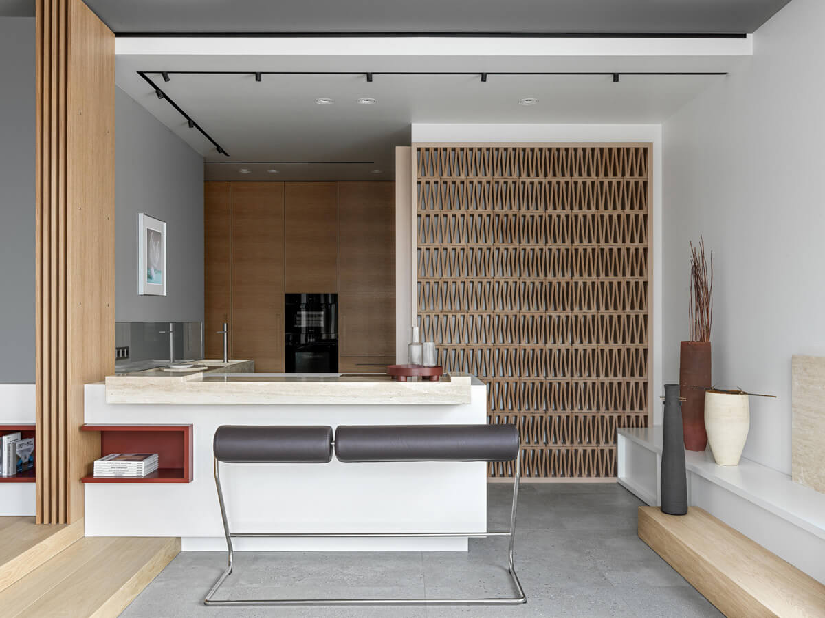 Salon w stylu konstruktywizmu: połączenie minimalizmu i radzieckiego designu w 2026.