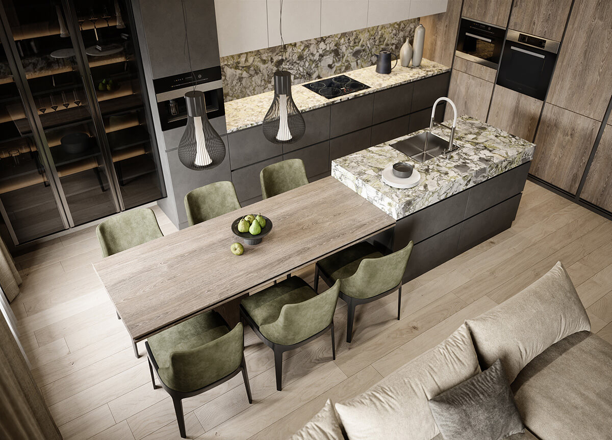 Zielony Marmur w Łazience Łazienka w stylu glamour z zielonym marmurem: elegancja i naturalne piękno na ścianach.