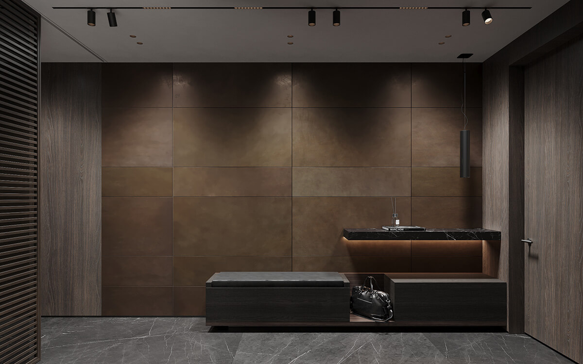 Stolik z Ciekłego Metalu Efektowny stolik kawowy w salonie wykończony ciekłym metalem, unikalny design 2026.