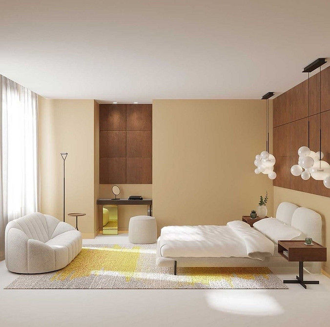 Modułowa biała sofa Biała sofa modułowa w przestronnym salonie jako wygodne rozwiązanie dla dużej rodziny.