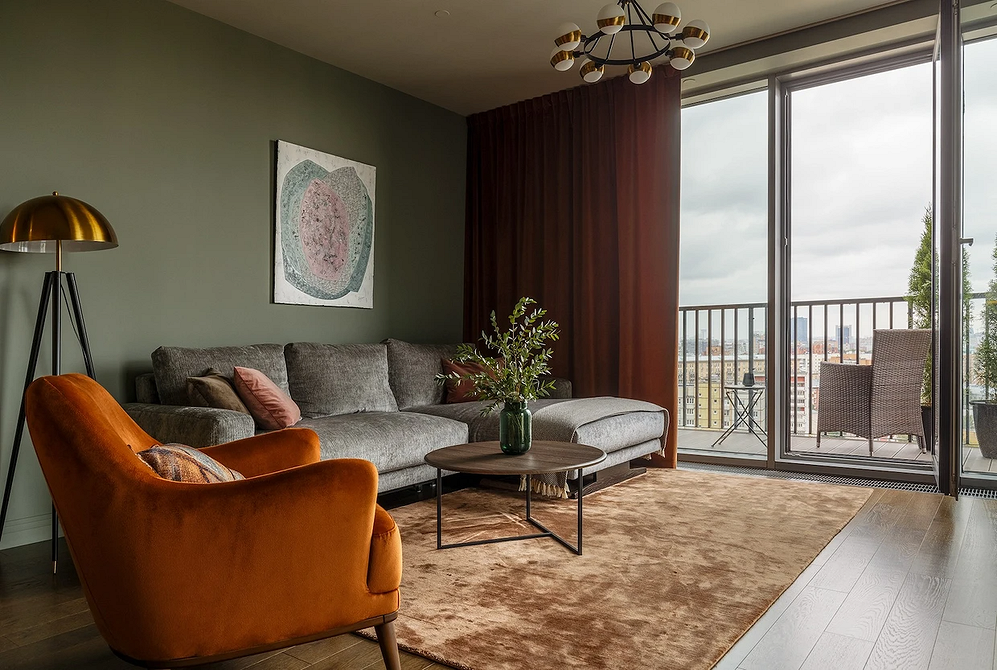 Kombinacja kolorów mebli wpływających na nastrój wnętrza. Kolory wnętrz 2026.