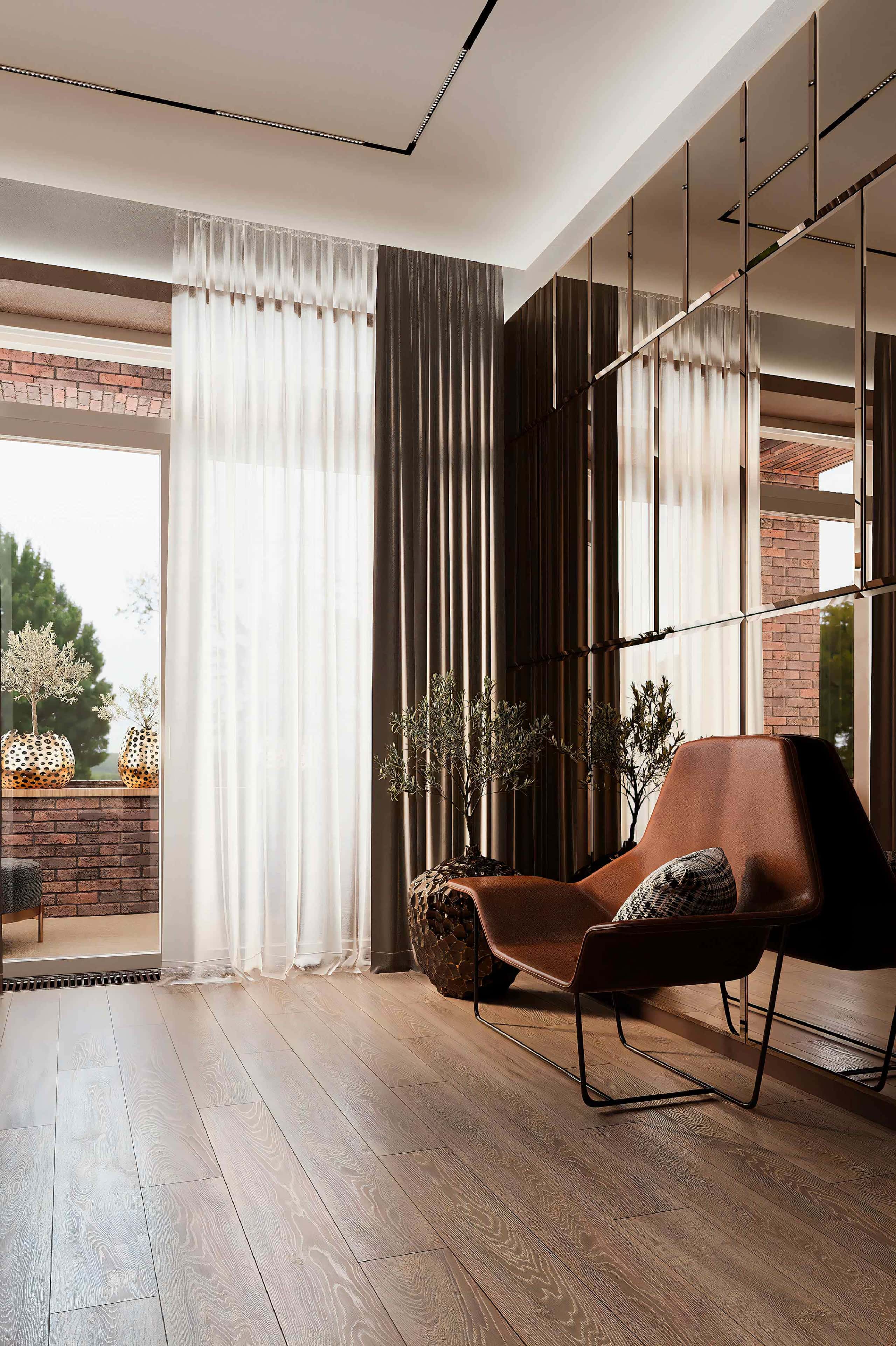 Salon z oknami 2026 Projekt salonu z oknami panoramicznymi w nowoczesnym domu w 2026 roku.