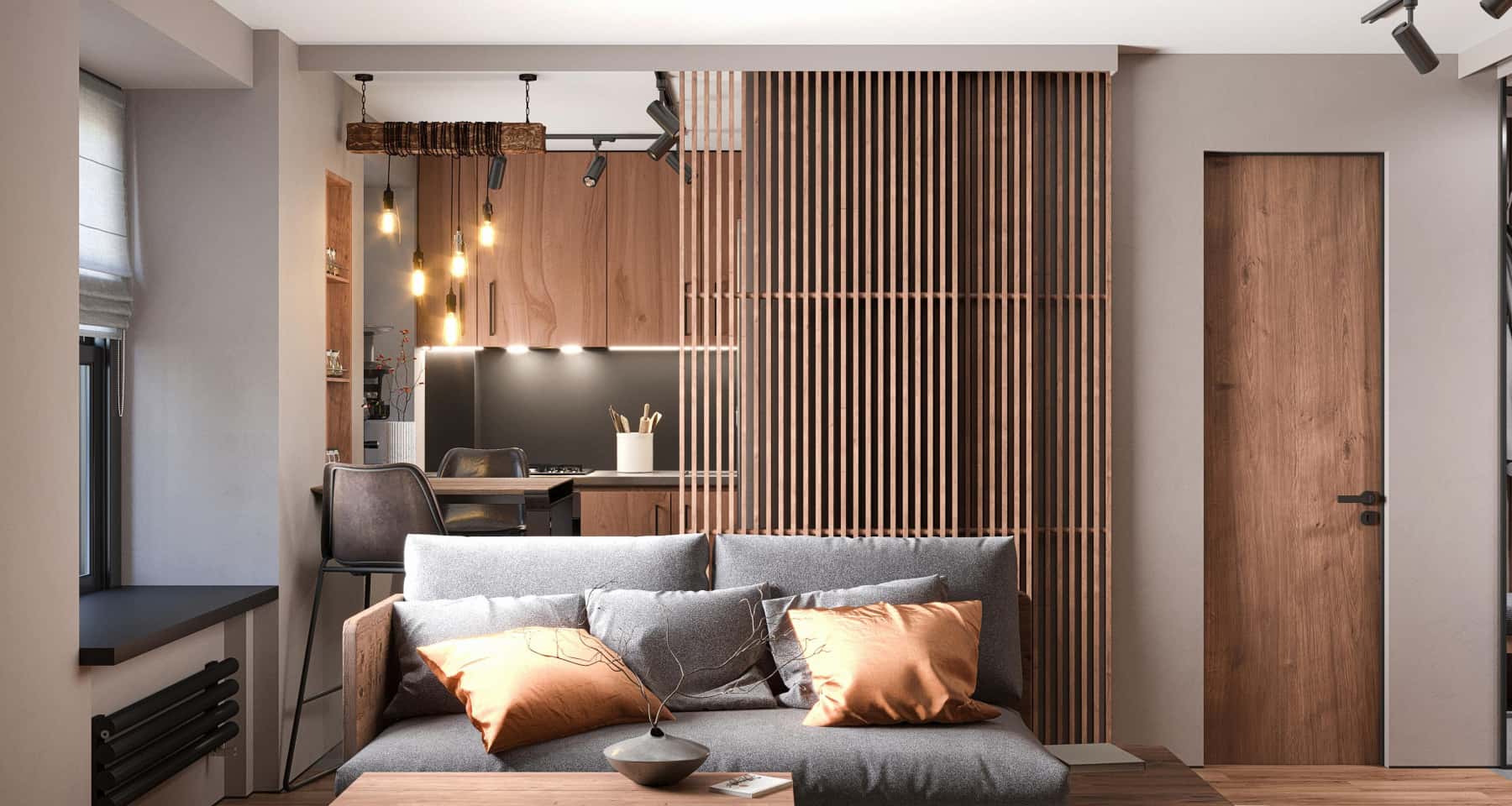 Minimalistyczny detal Detal w stylu loft i minimalizm 2026: Element dekoracyjny w minimalistycznym wnętrzu.