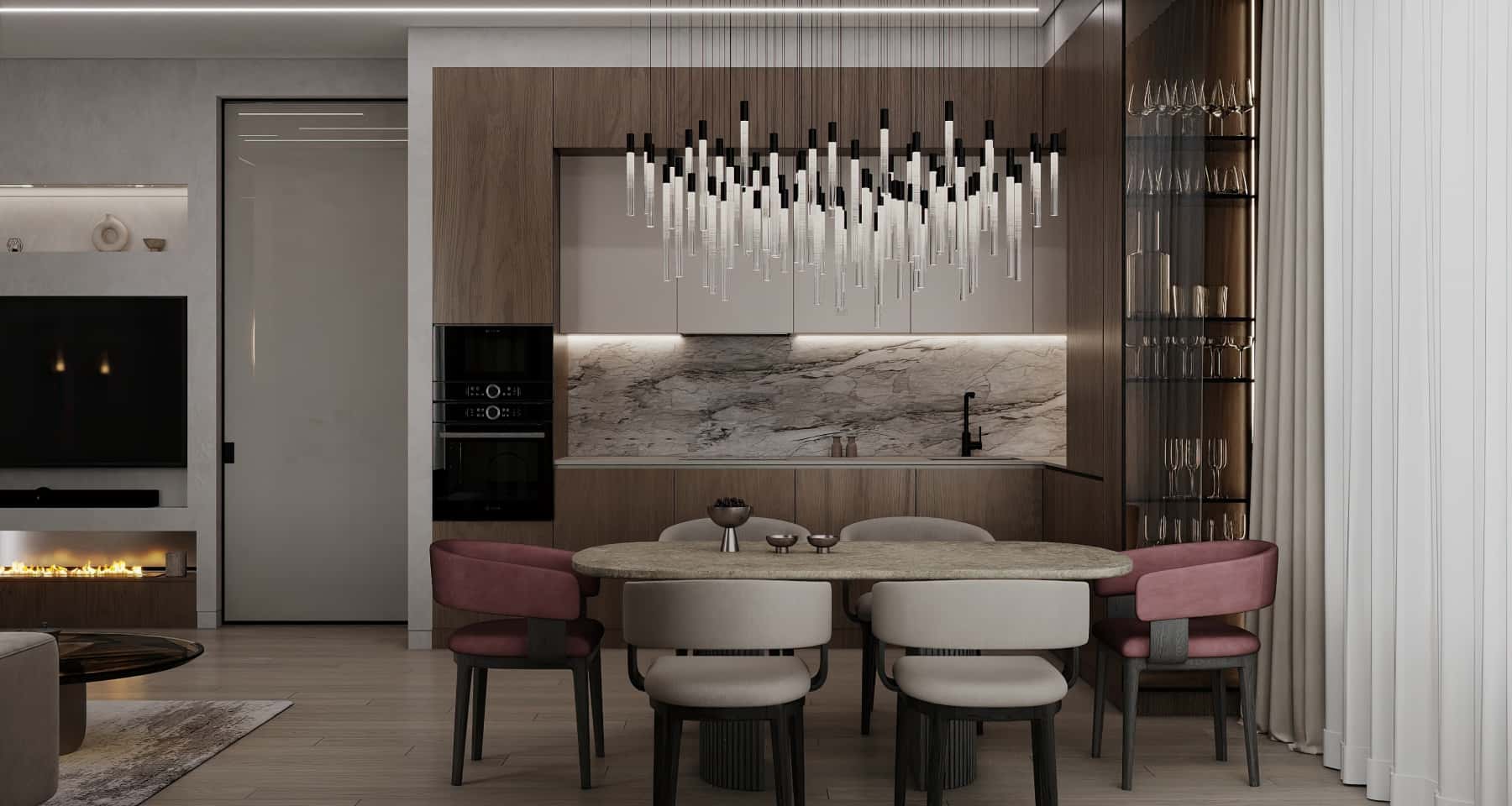 Beton i drewno loft Loft i minimalizm wnętrza 2026: Otwarta przestrzeń z betonem i drewnem.