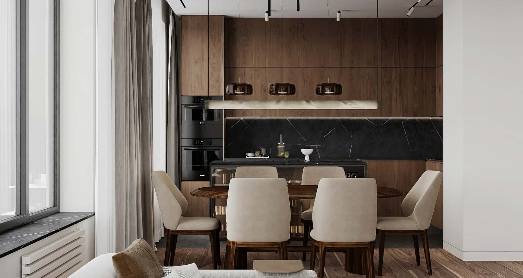 Minimalizm i Loft Loft i minimalizm wnętrza 2026: nowoczesny design w szaro-beżowej palecie kolorów.