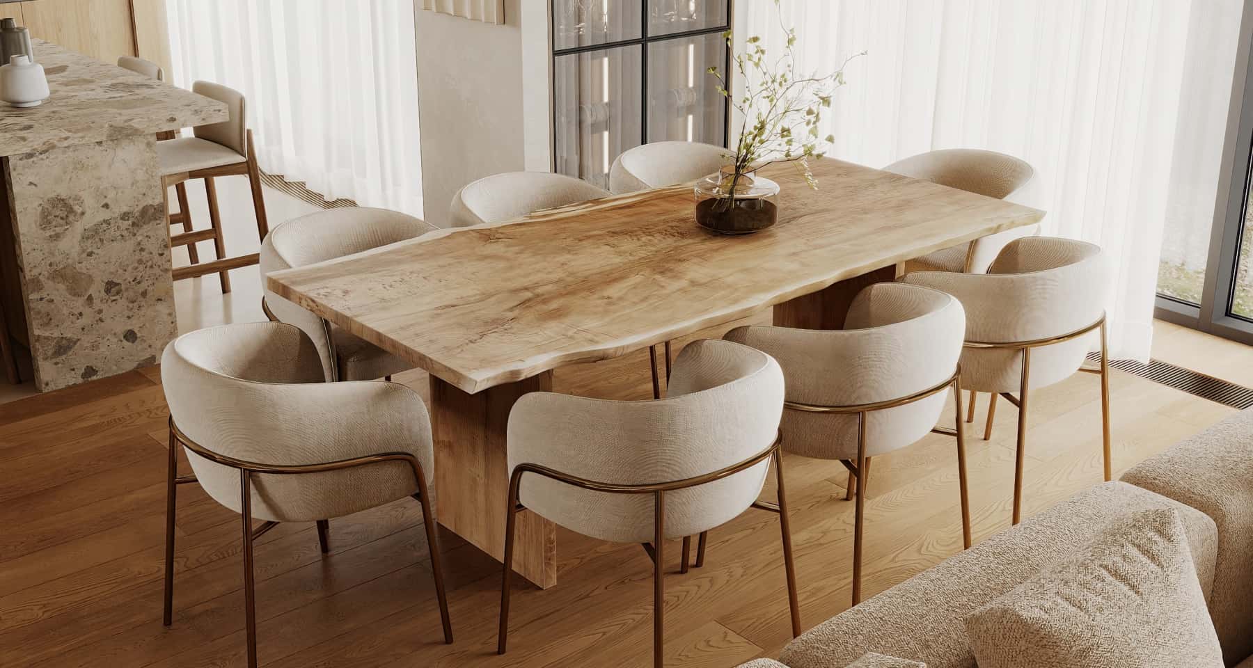 Projektowanie wnętrz domów 2026: Minimalistyczna łazienka z naturalnymi materiałami i elementami japońskimi.