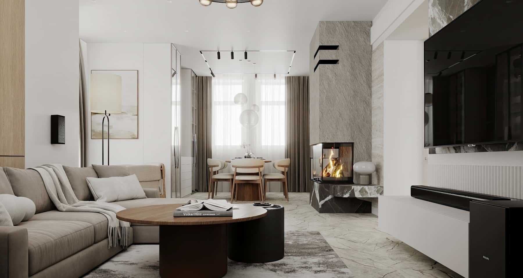 Projektowanie wnętrz domów 2026: Nowoczesny design z elementami naturalnymi i japońskim minimalizmem.