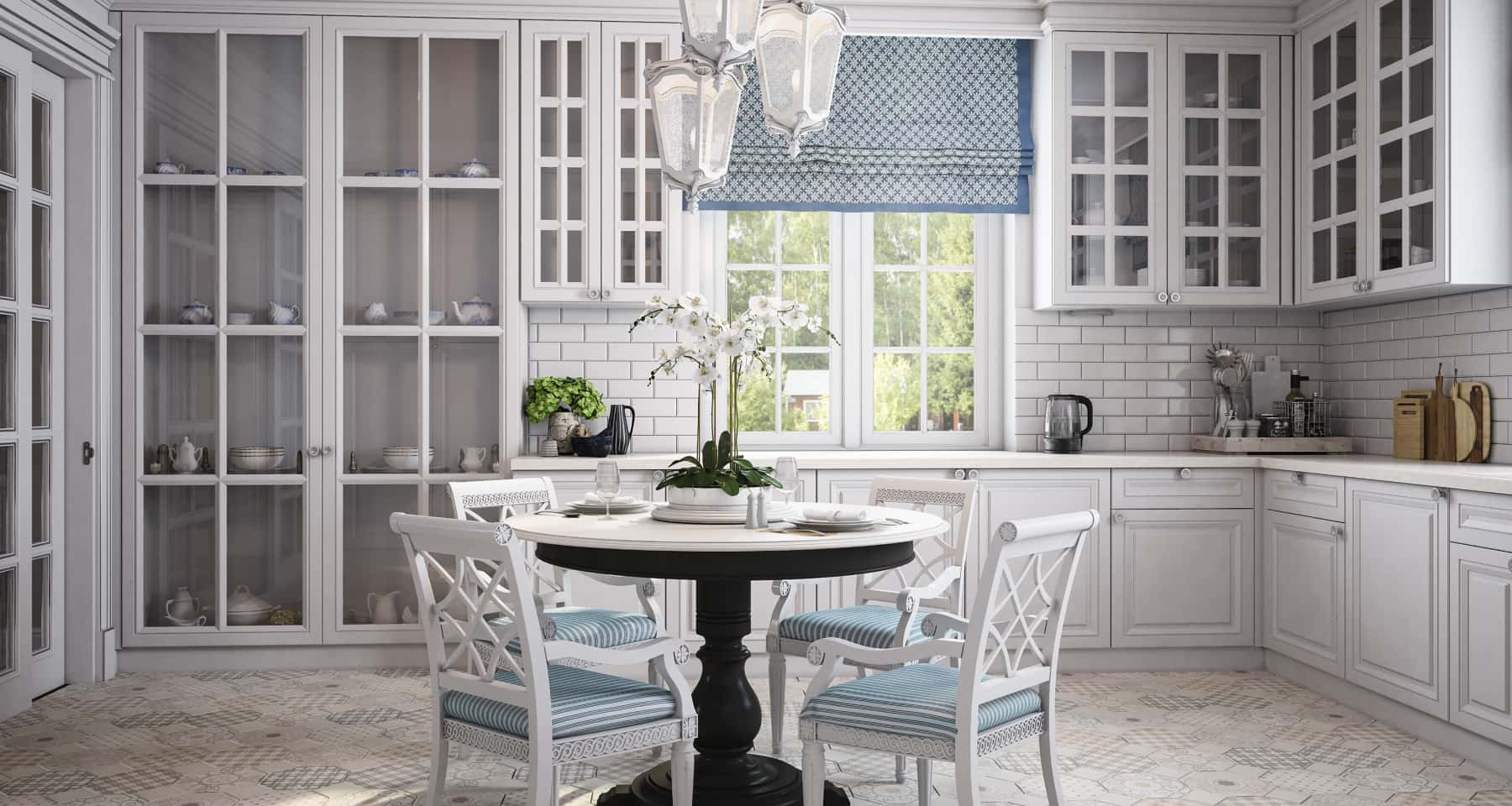 Jasna kuchnia 2026 z wyspą i barkiem, nowoczesny design idealny do małego mieszkania.