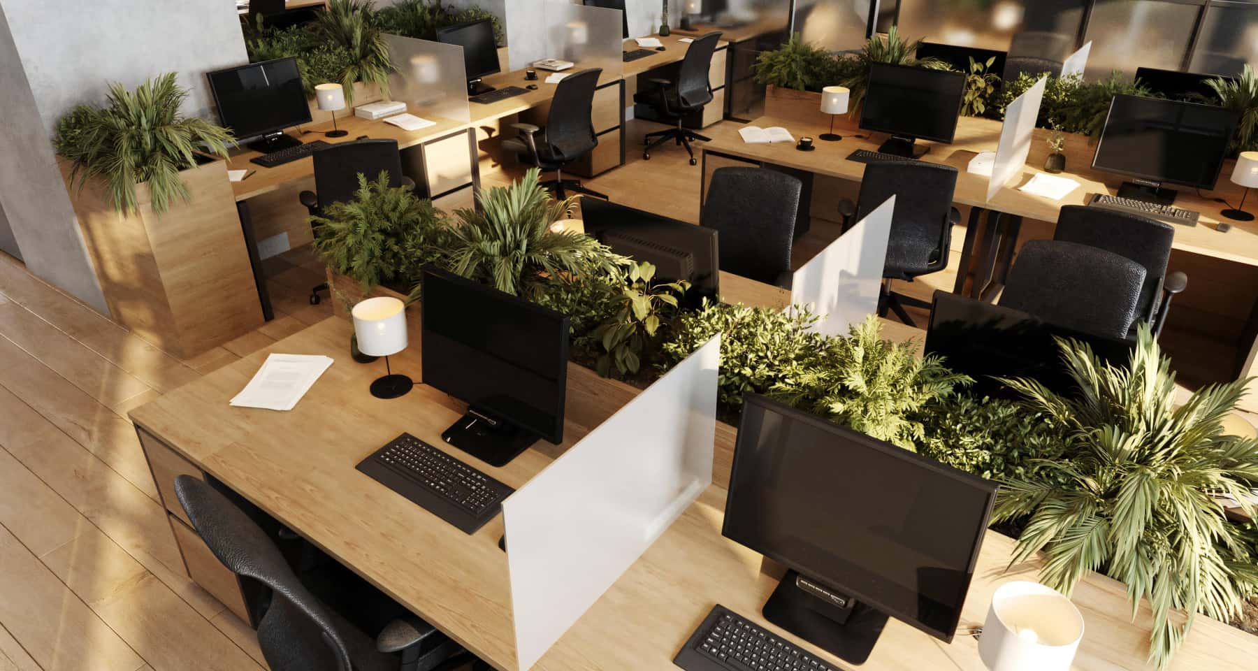 Przytulne biuro loft Przytulne biuro loft z elementami drewna, tworzące ciepłą i zapraszającą atmosferę.