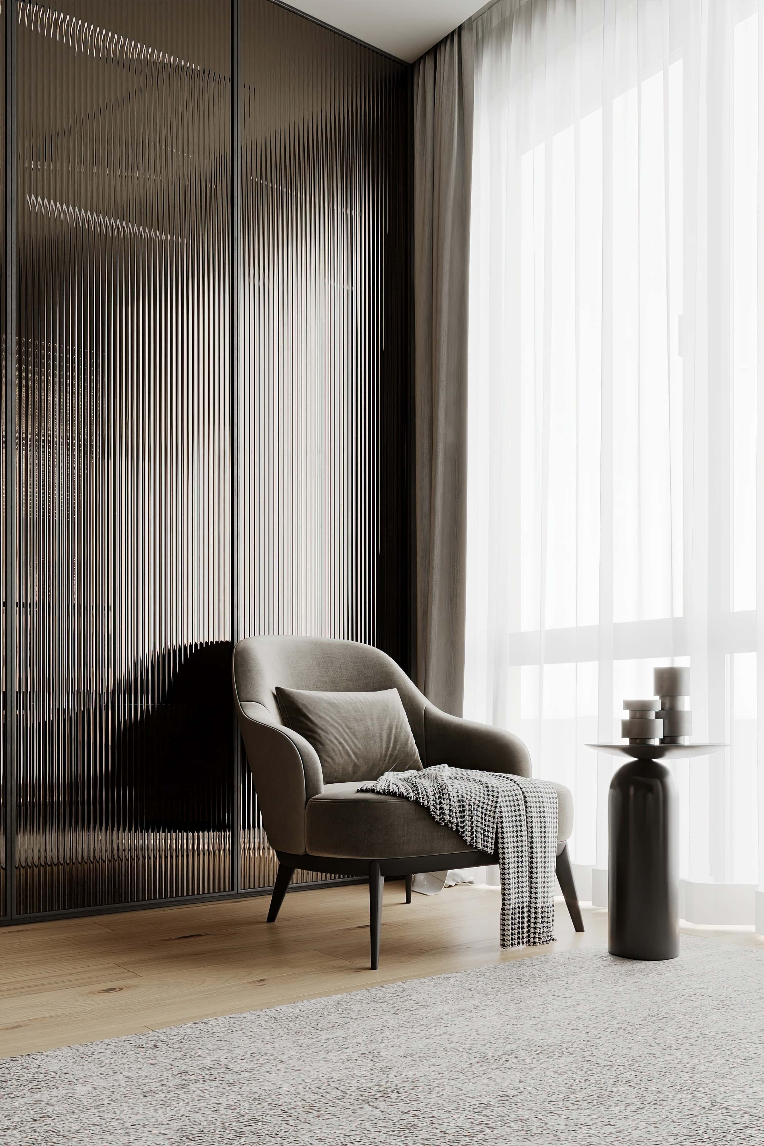 Projektowanie wnętrz mieszkania trzypokojowego: Przytulny pokój dziecięcy w nowoczesnym stylu.