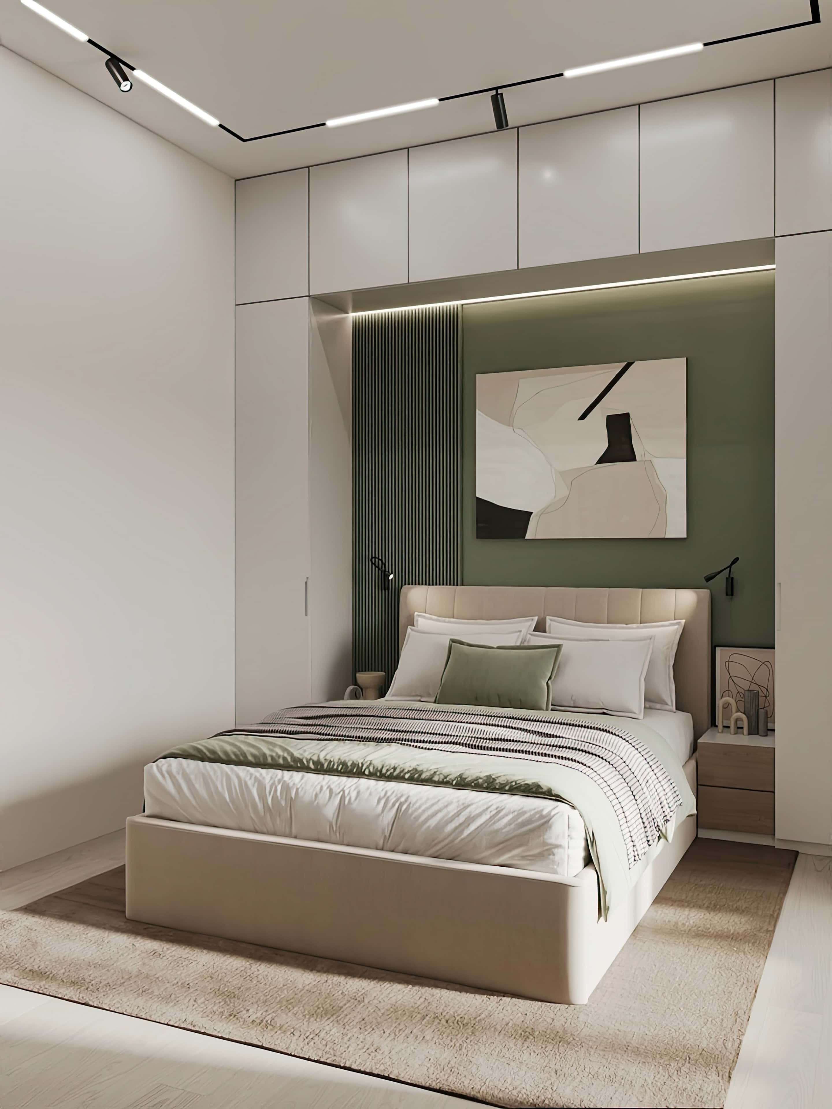 Optyczne triki Aranżacja wnętrza trzypokojowego mieszkania z elementami optycznie powiększającymi przestrzeń.