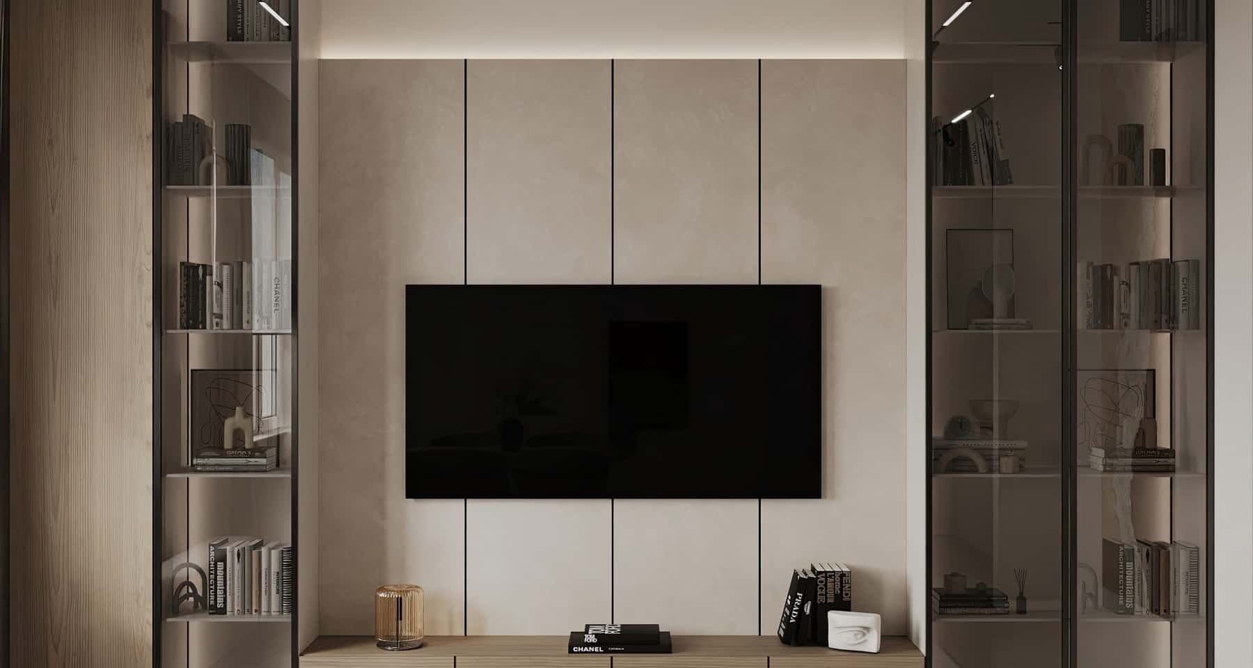 Beżowa przestrzeń Beżowe odcienie w designie trzypokojowego mieszkania optycznie powiększają przestrzeń.