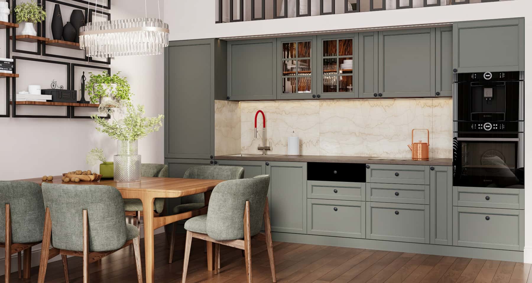 Inspiracje dla małego mieszkania 2026: Nowoczesna aranżacja wnętrz z akcentami kolorystycznymi.