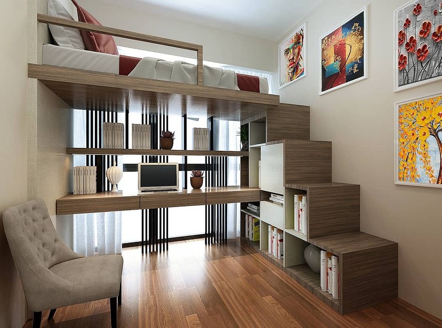 Budowa krok po kroku Etapy budowy łóżka na antresoli w małym mieszkaniu: od projektu do gotowej konstrukcji.