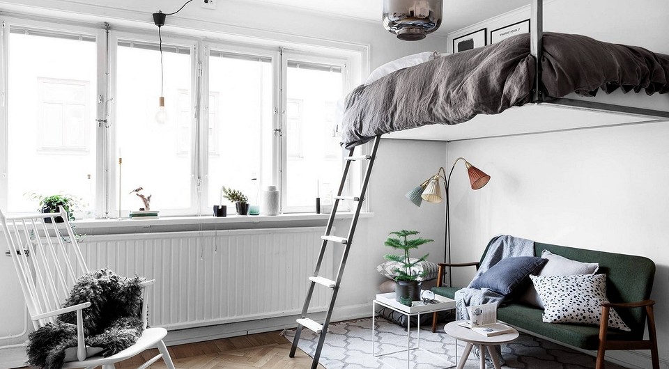 Rysunek techniczny łóżka antresoli DIY z wymiarami, idealne rozwiązanie do małego mieszkania.