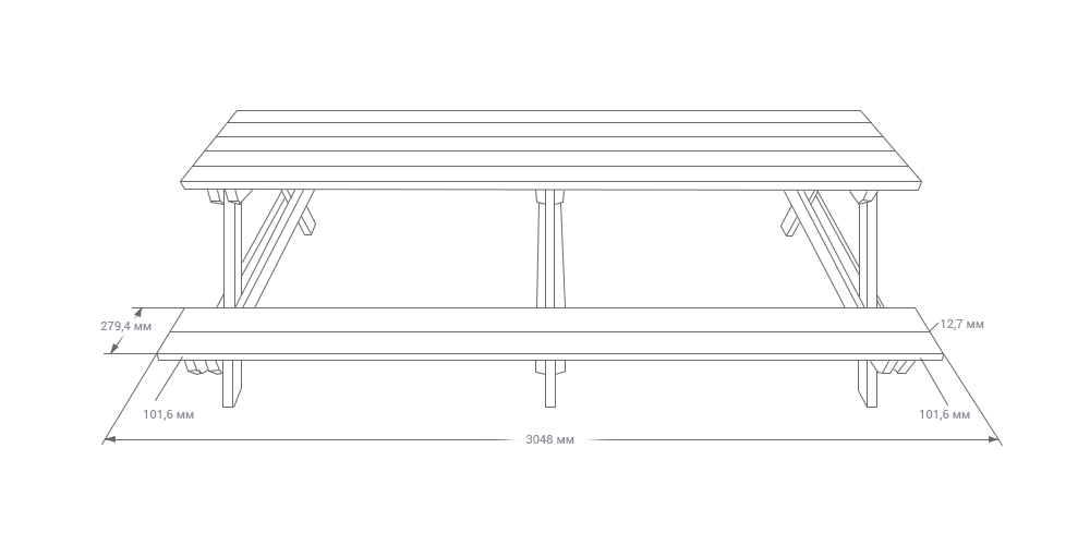 Stół DIY z drewna, idealny do ogrodu lub na taras - meble ogrodowe.
