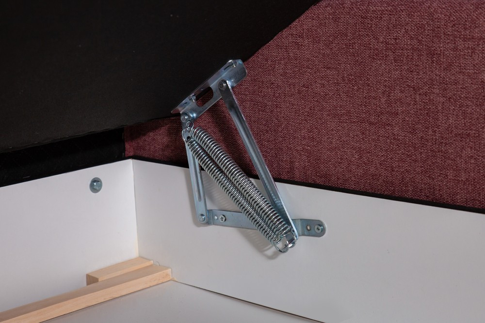 Nowoczesne łóżko z podnoszonym stelażem: elegancki design i praktyczne rozwiązanie do sypialni.