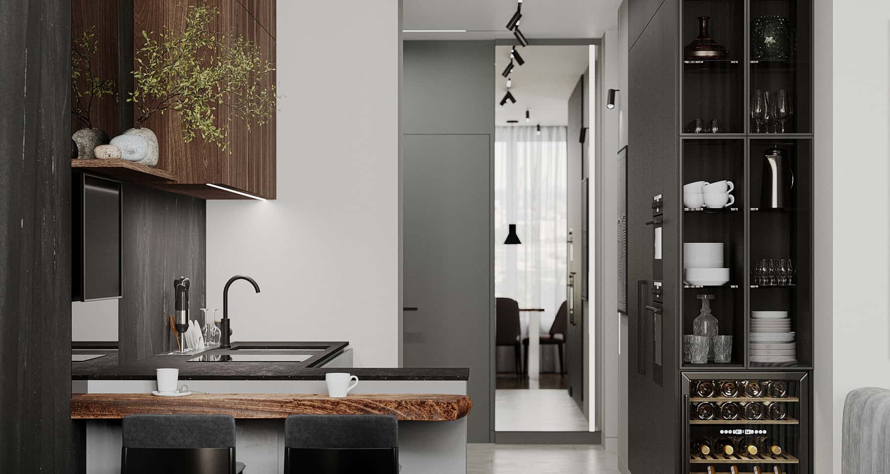 Minimalistyczny design: biel i szarość w prostym i funkcjonalnym wnętrzu 2026.