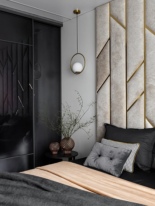 Wnętrze sypialni 2026 z łóżkiem w jasnych tonach, które wizualnie powiększa przestrzeń.