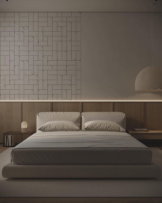 Nowoczesna sypialnia 2026: łóżko z podświetleniem i minimalistycznym wystrojem.