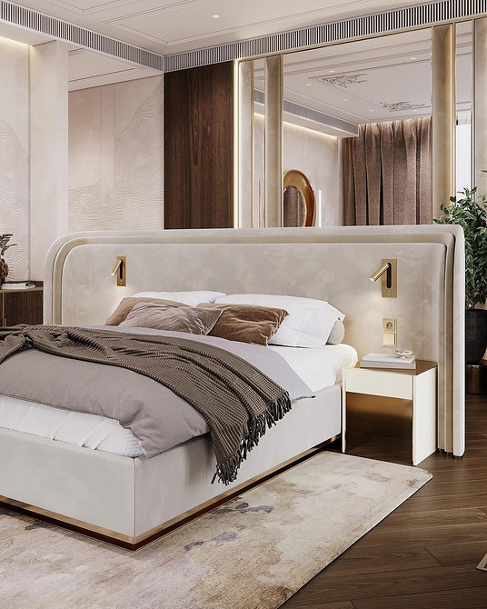 Sypialnia 2026: łóżko z naturalnego drewna w stylu minimalizm.