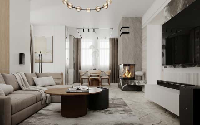 Wnętrze domu w stylu japońskim: minimalistyczny design, naturalne materiały, harmonia i spokój.