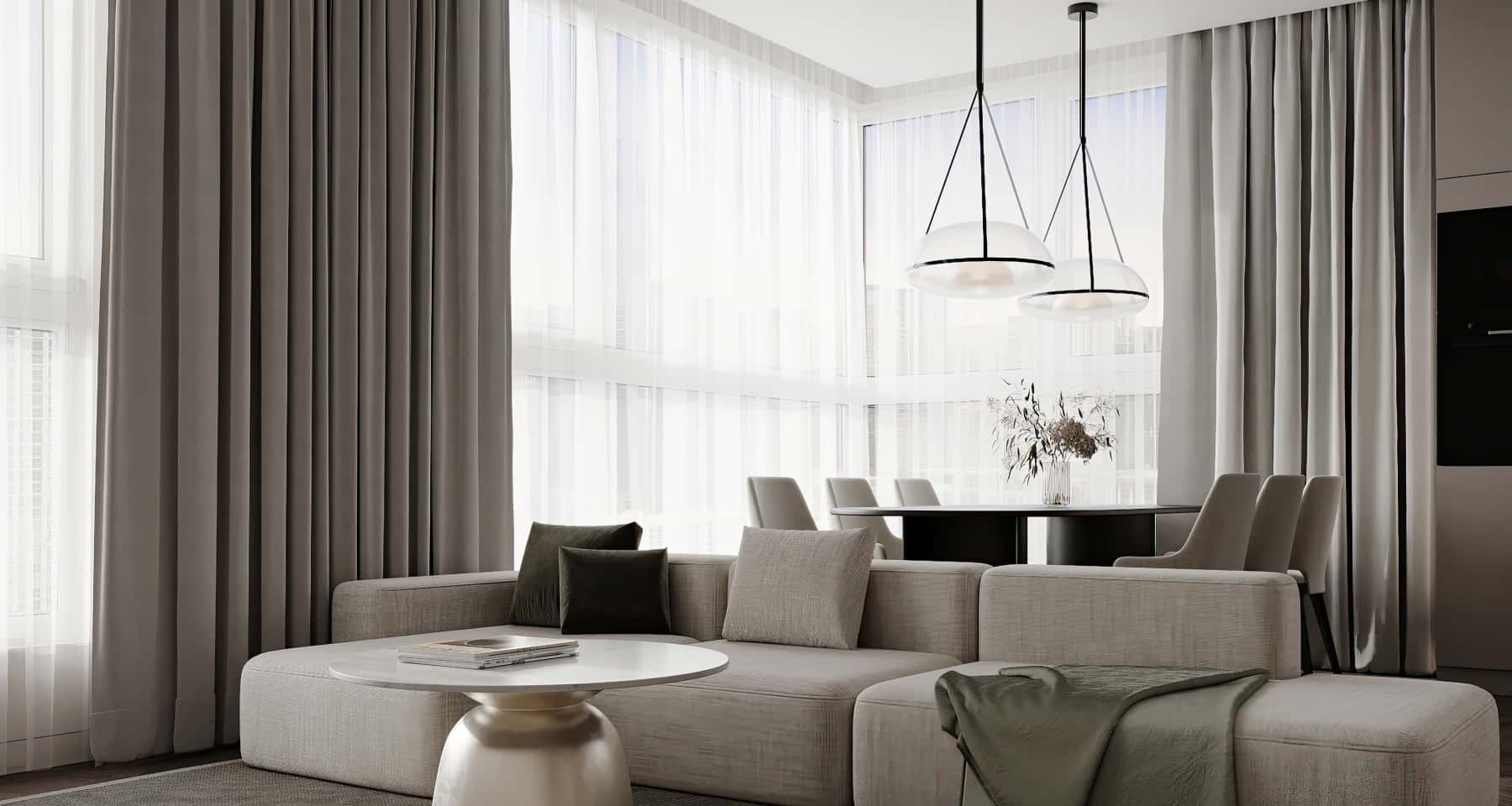 Nowoczesne wnętrze 2026 Trendy aranżacje wnętrz 2026: nowoczesny design mieszkania z minimalistycznymi akcentami.