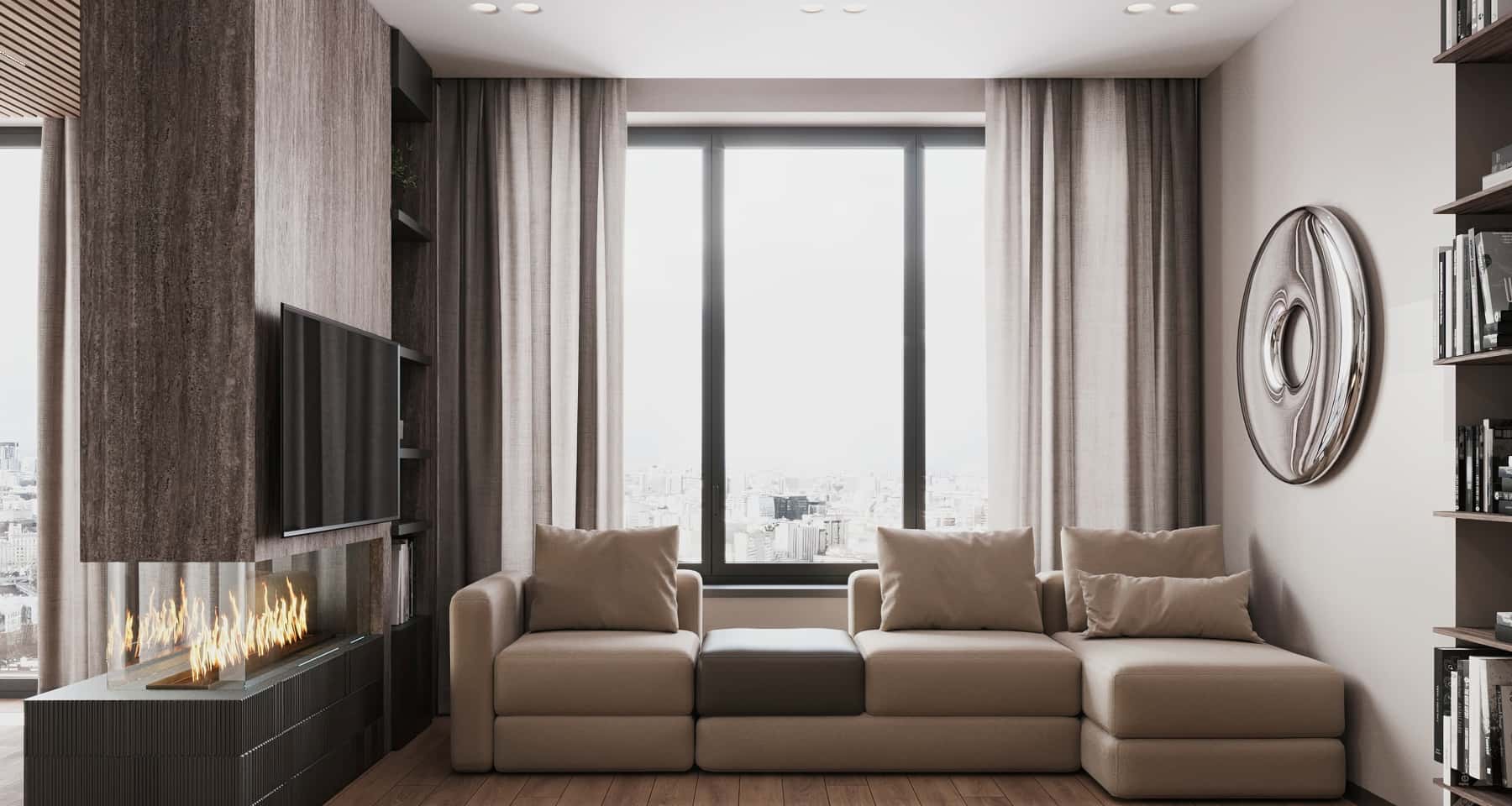 Kuchnia z wyspą Trendy aranżacje wnętrz 2026: nowoczesna kuchnia z wyspą i zintegrowanym sprzętem AGD.